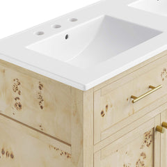 Elysian Burl 48" Double Sink Bathroom Vanity - Ornate Home