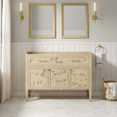 Elysian Burl 48" Wood Bathroom Vanity Cabinet (Sink Basin Not Included) - Ornate Home