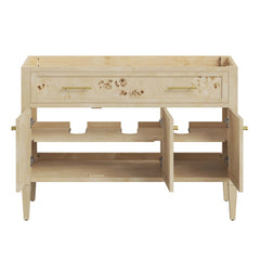 Elysian Burl 48" Wood Bathroom Vanity Cabinet (Sink Basin Not Included) - Ornate Home