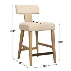 Elysian Sand Counter Stool - Ornate Home