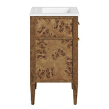 Elysian White/Brown 24" Wood Bathroom Vanity - Ornate Home