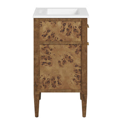 Elysian White/Brown 24" Wood Bathroom Vanity - Ornate Home
