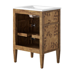 Elysian White/Brown 24" Wood Bathroom Vanity - Ornate Home