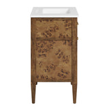 Elysian White/Brown 30" Wood Bathroom Vanity - Ornate Home