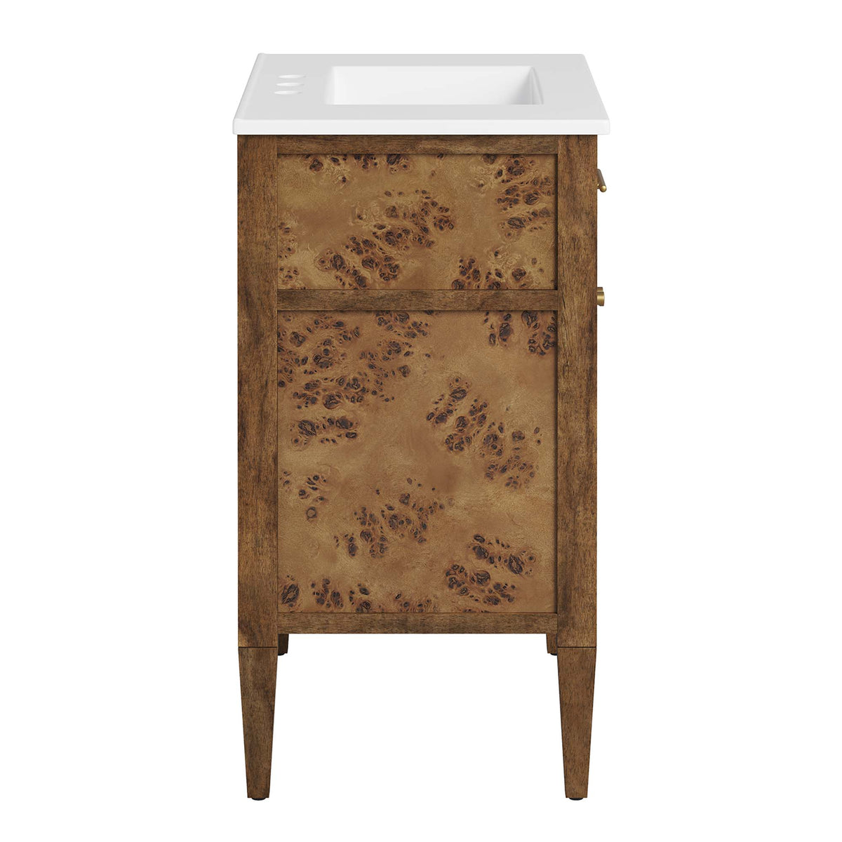 Elysian White/Brown 30" Wood Bathroom Vanity - Ornate Home
