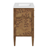 Elysian White/Brown 36" Wood Bathroom Vanity - Ornate Home