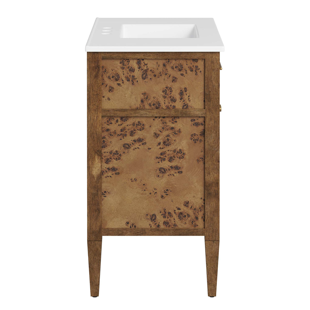 Elysian White/Brown 36" Wood Bathroom Vanity - Ornate Home