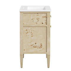 Elysian White/Burl 24" Wood Bathroom Vanity - Ornate Home