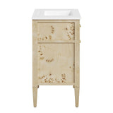 Elysian White/Burl 30" Wood Bathroom Vanity - Ornate Home