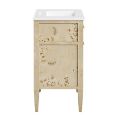 Elysian White/Burl 30" Wood Bathroom Vanity - Ornate Home