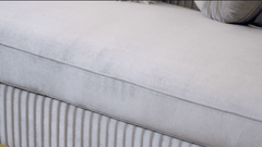 Elysium Grey/Gold Trim Sofa / HD-7008 - Ornate Home