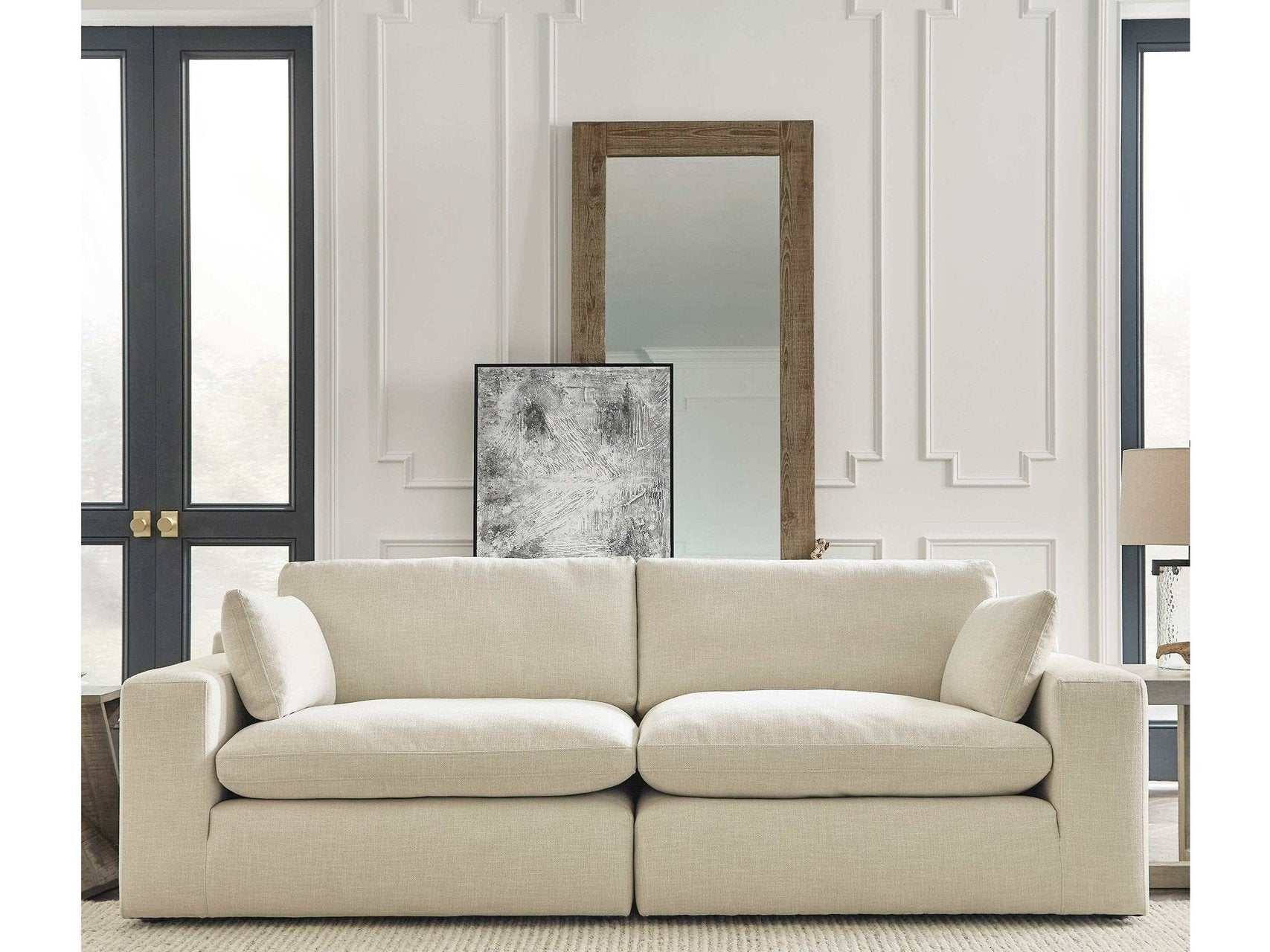 Elyza Linen 2pc Sectional Loveseat (Online Special Price) - Ornate Home