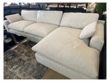Elyza Linen 3pc Sectional Sofa w/ RAF Corner Chaise (Online Special Price) - Ornate Home