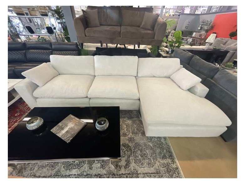 Elyza Linen 3pc Sectional Sofa w/ RAF Corner Chaise (Online Special Price) - Ornate Home