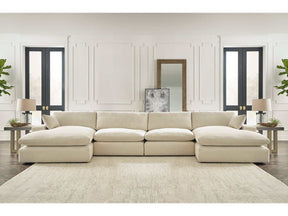 Elyza Linen 4pc "U" Shape Sectional Sofa (Online Special Price) - Ornate Home