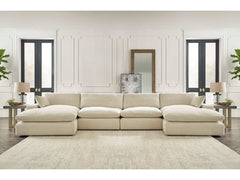 Elyza Linen 4pc "U" Shape Sectional Sofa - Ornate Home