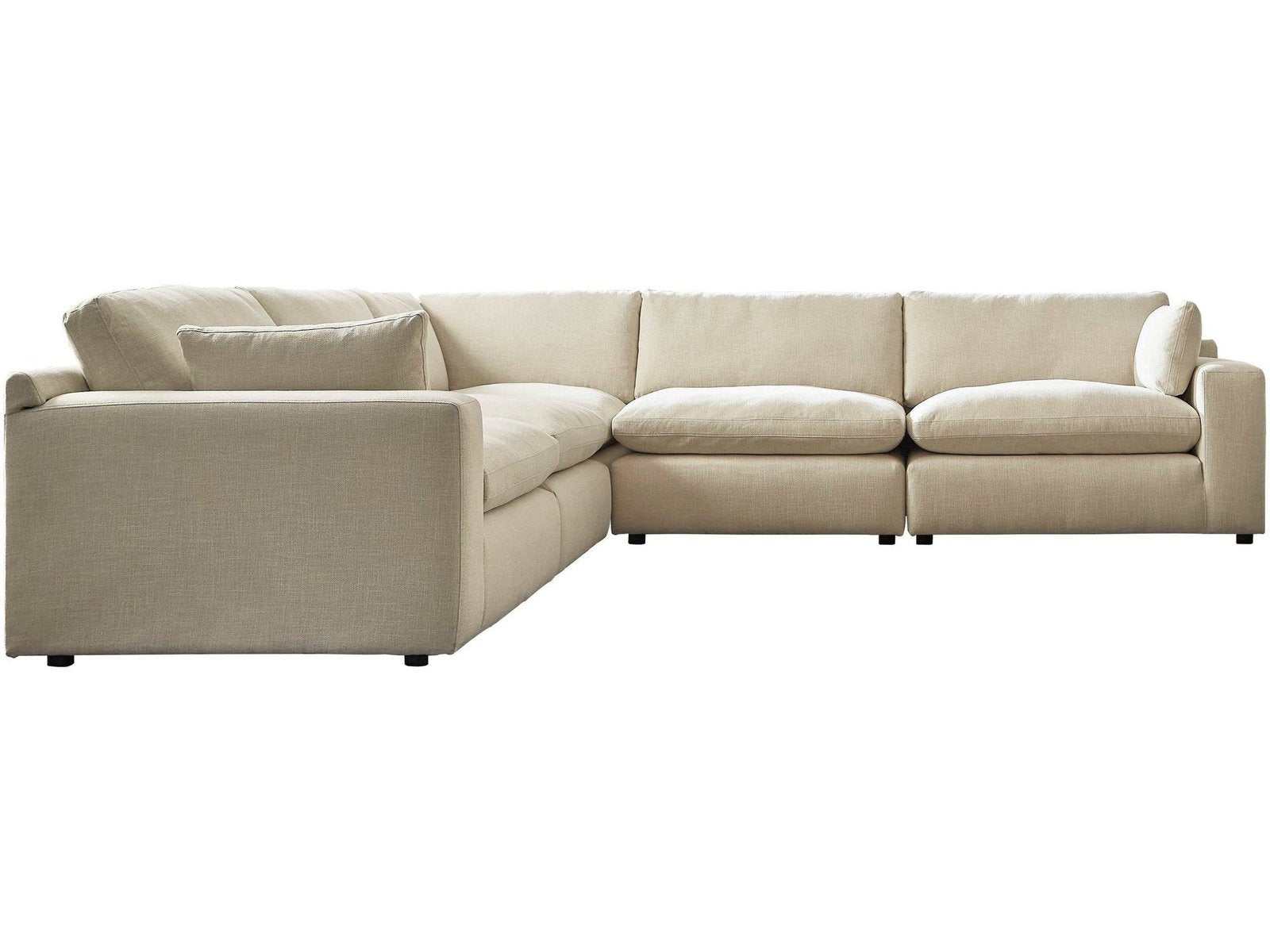 Elyza Linen 5pc Sectional Sofa (Online Special Price) - Ornate Home