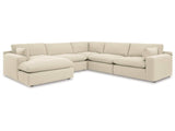 Elyza Linen 5pc Sectional Sofa w/ LAF Corner Chaise (Online Special Price) - Ornate Home