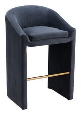 Emas Midnight Gray Barstool - Ornate Home