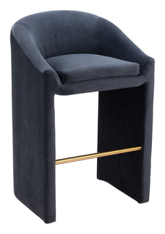Emas Midnight Gray Barstool - Ornate Home