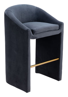 Emas Midnight Gray Barstool - Ornate Home