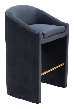 Emas Midnight Gray Barstool - Ornate Home