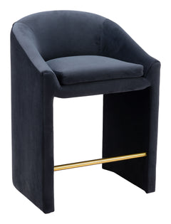 Emas Midnight Gray Counter Stool - Ornate Home
