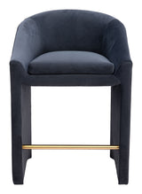 Emas Midnight Gray Counter Stool - Ornate Home