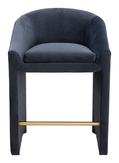 Emas Midnight Gray Counter Stool - Ornate Home