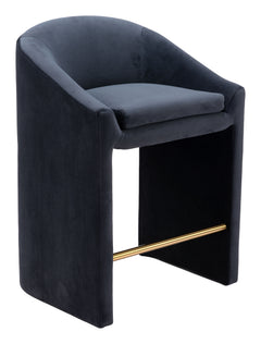 Emas Midnight Gray Counter Stool - Ornate Home