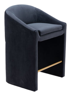 Emas Midnight Gray Counter Stool - Ornate Home