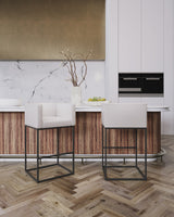 Embassy Barstool in Cream and Black - Ornate Home