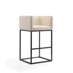 Embassy Barstool in Cream and Black (set of 2) - Ornate Home