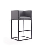 Embassy Barstool in Grey and Black (set of 2) - Ornate Home