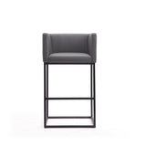 Embassy Barstool in Grey and Black (set of 2) - Ornate Home