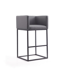 Embassy Barstool in Grey and Black (set of 3) - Ornate Home