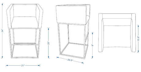 Embassy Counter Stool in Clay - Ornate Home