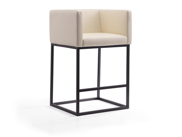 Embassy Counter Stool in Cream and Black - Ornate Home