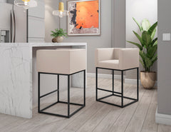Embassy Counter Stool in Cream and Black - Ornate Home