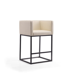 Embassy Counter Stool in Cream and Black (set of 2) - Ornate Home