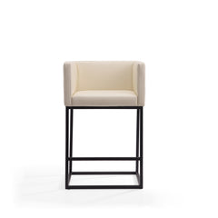 Embassy Counter Stool in Cream and Black (set of 2) - Ornate Home
