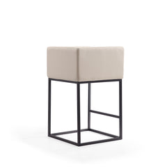 Embassy Counter Stool in Cream and Black (set of 2) - Ornate Home