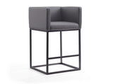 Embassy Counter Stool in Grey and Black - Ornate Home