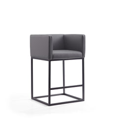 Embassy Counter Stool in Grey and Black (set of 2) - Ornate Home