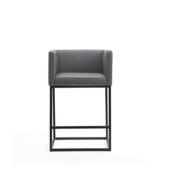 Embassy Counter Stool in Grey and Black (set of 2) - Ornate Home