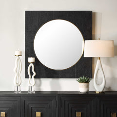 Ember Black Square Mirror - Ornate Home