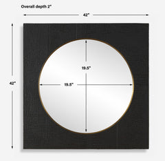 Ember Black Square Mirror - Ornate Home
