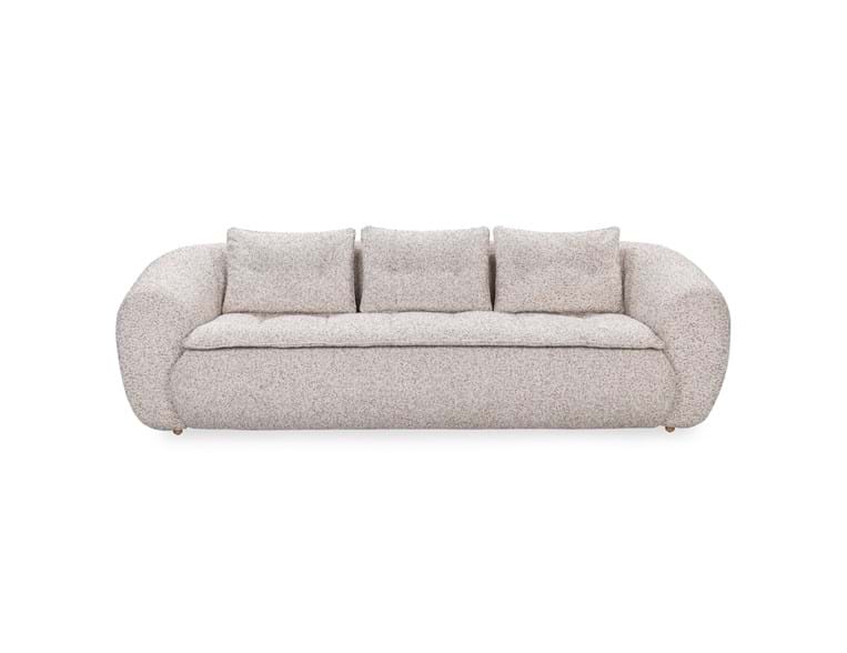 Ember Cream White Upholstered Sofa - Ornate Home