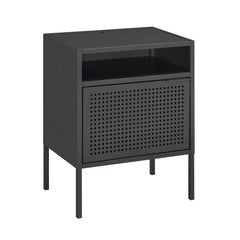 Ember Grey Nightstand with USB - Ornate Home