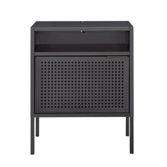 Ember Grey Nightstand with USB - Ornate Home